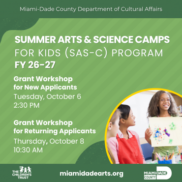 Summer Arts & Science Camps for Kids (SAS-C) Workshops